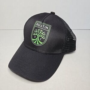 Austin FC MLS Black Mesh Trucker Snapback Hat Austin, TX Logo Major Leage Soccer